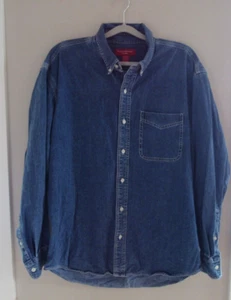 Banana Republic Denim Button Down Shirt Men's Long Sleeve Medium Blue L - Picture 1 of 5