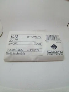 Swarovski 1100 SS 29 Jonquil Gold 2/06/00 Gross 360 pezzi - Foto 1 di 2
