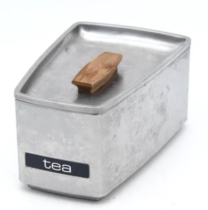 Lincoln Beautware Metal Stacking Tea Container Canister Lid Silver Kitchen Store - Picture 1 of 4