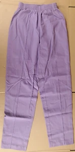 Peaches Orchid Purple Women's Elastic Waist Scrub Bottoms Size XS 22+W 28L - Picture 1 of 5