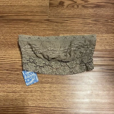 Intimately Free People Women XS Taupe Lace Trim Strapless Bandeau Bralette NWT - Image 1 of 4