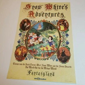 Snow White's Adventures Poster Authentic Disney 12x18 Magic Kingdom Princess - Picture 1 of 2