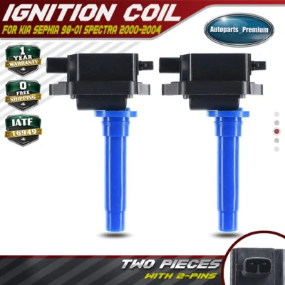 2x Ignition Coil for Kia Sephia 1998-2001 Spectra 2000-2004 L4 1.8L 0K247-18100A - Image 1 of 4