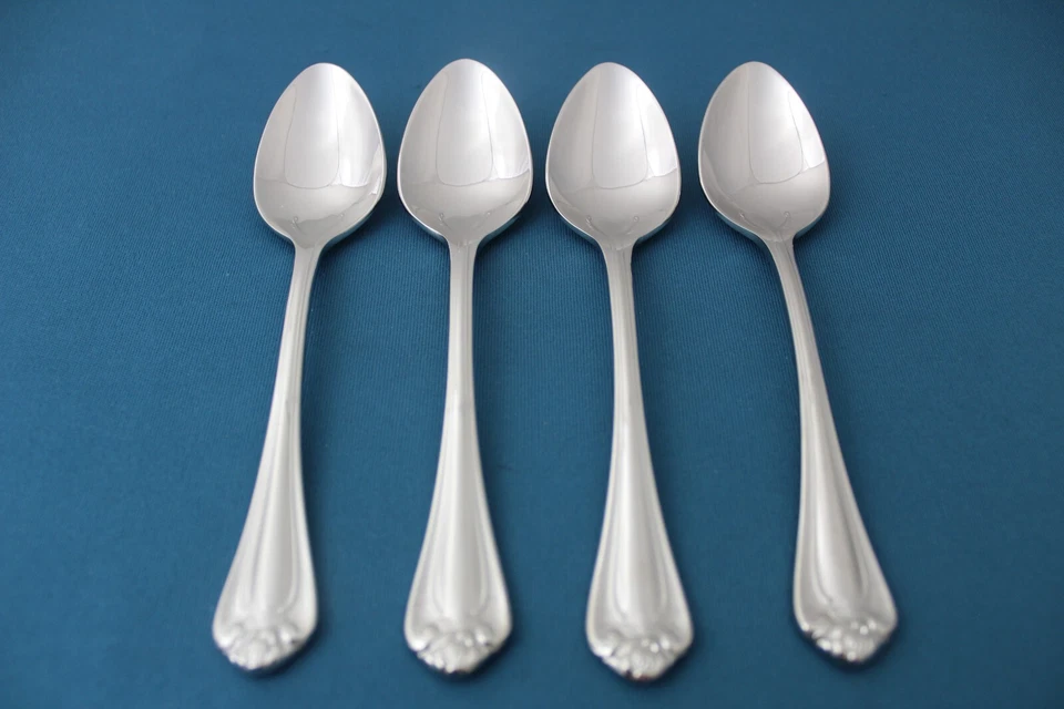 4 cucharaditas Reed & Barton ROSELAND 18/10 acero inoxidable China NUEVO 6" Foto 1 de 4