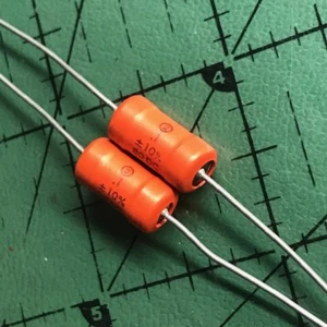 Capacitors Film Axial 192P273X9080 SPRAGUE .027uf 80v Vintage 2pcs - Picture 1 of 2