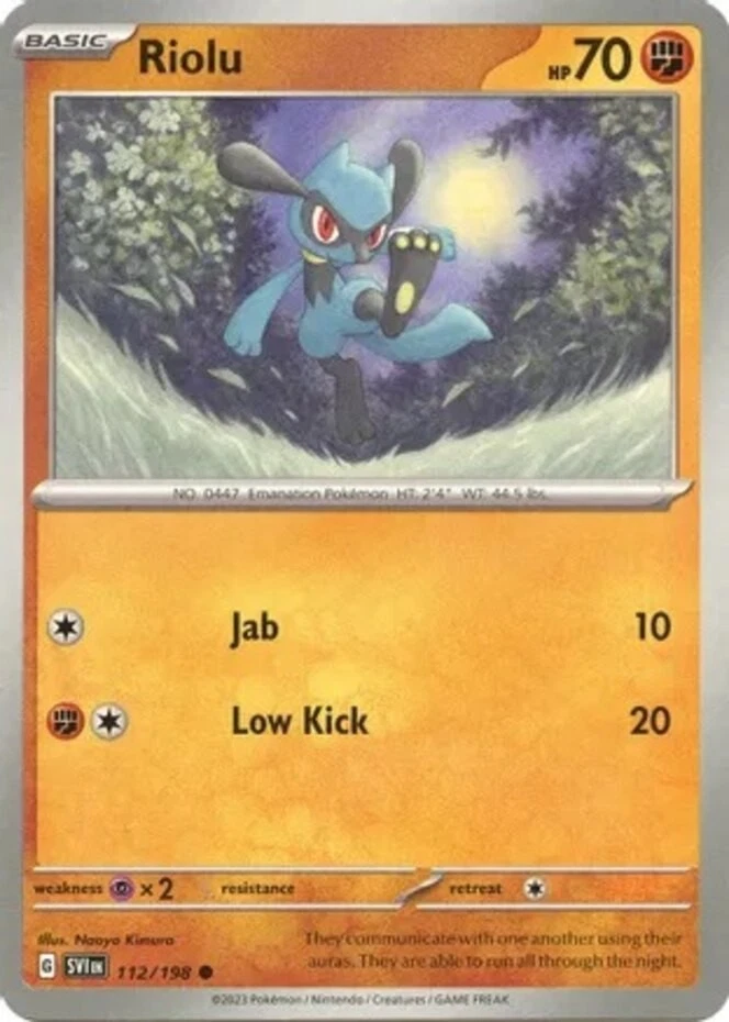 Riolu - 112/198 - Common - Scarlet & Violet - Base Set #112/198 Pokemon TCG - Image 1 of 1