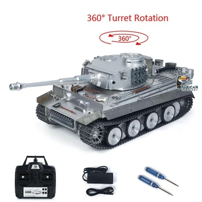 High Simulation 100% Metal HengLong 1/8 German Tiger I RTR RC Tank Model 3818 - Image 1 of 4