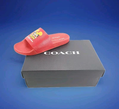 Coach Slides Disney 50 Aniversario Mickey Minnie Sport Eléctrico Rojo Talla 10b NUEVO Foto 1 de 4