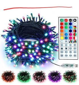 BrizLabs RGB LED Color Changing String Lights / Party Lights With Remote - 33ft - Picture 1 of 1