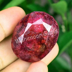 189.25 Ct Natural Huge Blood Red Ruby Oval AGL Certified Loose Gemstone - Picture 1 of 5
