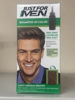 Just For Men H-30 Light Medium Brown Shampoo-In Color Pack of 3 - Image 1 of 4