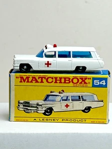 Matchbox No. 54 Cadillac Ambulance with F-Type Original Box, Nice - Picture 1 of 16