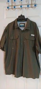 Magellan Shirt Mens Green 3XL Relaxed Fit Fish Gear Moisture-Wicking Free Ship  - Picture 1 of 7