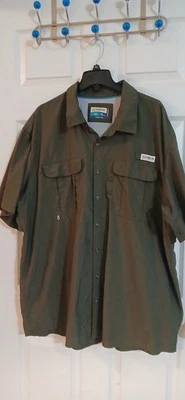 Magellan Shirt Mens Green 3XL Relaxed Fit Fish Gear Moisture-Wicking Free Ship  - Image 1 of 4
