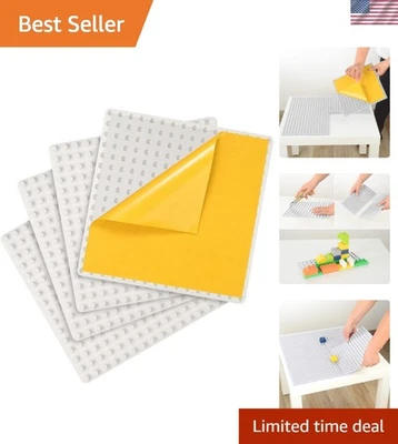 Imaginative Building with 4 Self-Adhesive DUPLO Baseplates - 10" x 10" White - Image 1 of 4