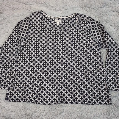 Camisa Charter Club Mujer 2X Azul Algodón Pima Top Ligera Suave Comodidad Foto 1 de 4