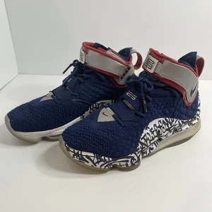 Nike LeBron 17 EP LeBron 4 Cold Blue Graffiti Basketball Shoes size 9 - Picture 1 of 22