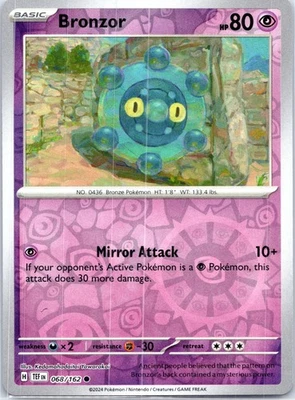 Bronzor Reverse Holo Common TEF SV05: Temporal Forces 068/162 NM - Image 1 of 2