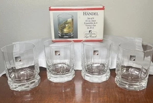 Set of 4 Luigi Bormioli 12 Oz Tumblers Double Blown Crystal Glasses Italy - Picture 1 of 8