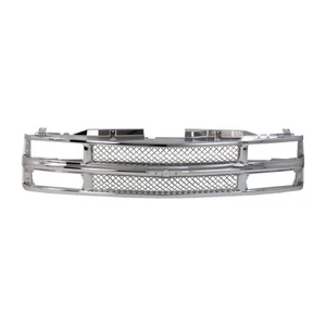 Grille For 1994-99 Chevrolet K1500 C1500 Chrome For Models with Dual Headlights - Picture 1 of 8