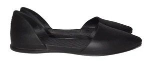 NATIVE AUDREY D'Orsay Pointed Toe Flats Shoes Slip On Synthtic Rubber Vegan 10 - Picture 1 of 7