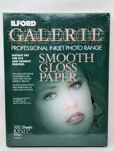 Ilford Galerie Glatt Glanz Fotopapier 8,5x11" 100 Blatt Neu aus altem Lagerbestand versiegelt - Bild 1 von 5