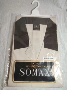 Somax Men's Nightshirt, Cream/Brown, 5XL New & Sealed (2) - Picture 1 of 5