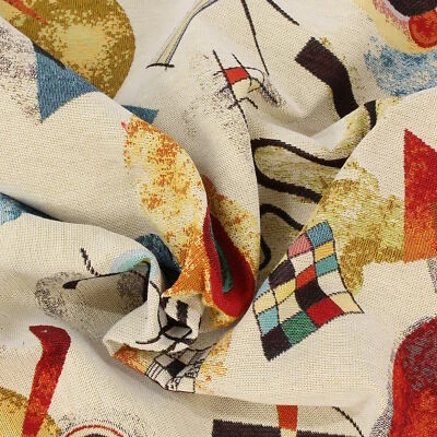 Modern Art Stoff Kubismus Bunt Meterware Möbelbezugsstoff Bezug Polster Kissen - Bild 1 von 4
