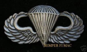 INSIGNIA DE ALA DE SALTO DE PARACAÍDAS SOLAPA SOMBRERO PIN UP MARINA DE EE. UU. VETERANO SALTO REGALO - Imagen 1 de 12