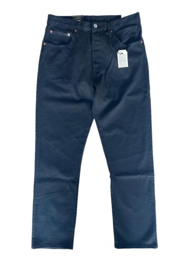 LEVIS 501 Cropped Straight Leg Core Cotton Denim Jeans Black 26 RRP105 BNWT