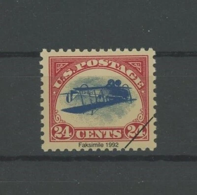 EE. UU. ERROR "THE INVERTED JENNY" AVIÓN FACSÍMIL REIMPRESIÓN FAUX m5404 Foto 1 de 2