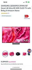 SAMSUNG QE55S90CATXXU 55" Smart 4K Ultra HD HDR OLED TV
