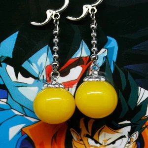 New Anime Son Goku Sun Wukong Vegeta Resin Earrings Ear Clip Cosplay Gift 1Pair - Picture 1 of 5