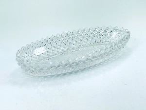 Vintage Geometric Diamond Starburst Glass Jewelry Coin Trinket Candy Dish - Picture 1 of 9