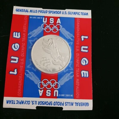 OLYMPIC COMMEMORATIVE LUGE TOKEN 1998 - Image 1 of 2