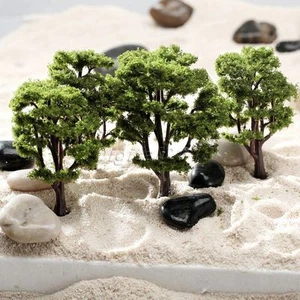 10pcs Green Tree Model Train Road Railway Layout Diorama Architecture HO N Scale - Picture 1 of 12