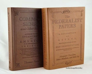 COMMON SENSE and THE FEDERALIST PAPERS ~ Set of 2 Faux Leather Books BRAND NEW ~ - Picture 1 of 6