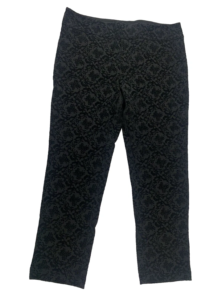 Pantalones Charter Club Shop para mujer calce clásico negros tipo cachemira talla 14 P Foto 1 de 4