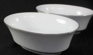 Sango Lakewood Group of 2 Oval Vegetable Bowls 9 Inch Length 3780 - Picture 1 of 7