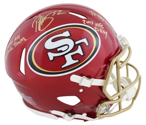 49ers Patrick Willis "3x Insc" Signed Flash F/S Speed Proline Helmet BAS Witness - Picture 1 of 6