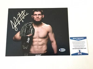 Khabib Nurmagomedov Signed Autographed 8x10 Photo Beckett BAS COA The Eagle a - Picture 1 of 1