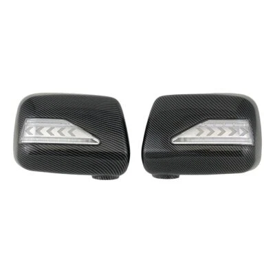 Black Carbon Side Led Light Mirror Cover Molding Trims For 1998-2003 LEXUS RX300 - Изображение 1 из 4