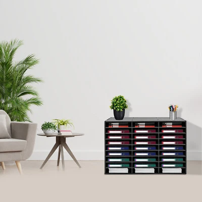 27 Slots File Sorter Literature Organizer Mail Paper Storage Holder Open Design - Image 1 of 4