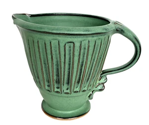 Rare Matte Green Stoneware Pottery Pitcher by Larry Spears 7" Tall - Picture 1 of 13