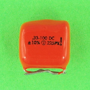 Condensador de poliéster Sprague 225PX .33 uf 100V DC 10% 100VDC 100 V voltios .33uf mf - Imagen 1 de 3