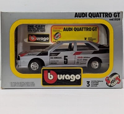 Bburago Audi Quattro GT Rally 1:24 Diecast Metal Modelo Raro Coche De Colección 1983 Foto 1 de 4