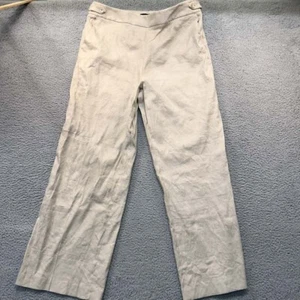 Linen Pants Womens Talbots Ankle Size 16X31 in Baggy Straight NWT - Picture 1 of 15