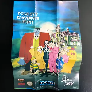 Póster insertado de Pugsley's Scavenger Hunt OCE-NES-US-3 NES Nintendo solamente - Imagen 1 de 2
