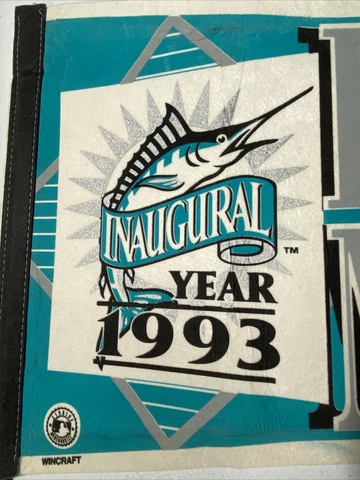 Florida Marlins 1993 INAUGURAL YEAR Commemorative ~ Vintage MLB Licensed Pennant Cover