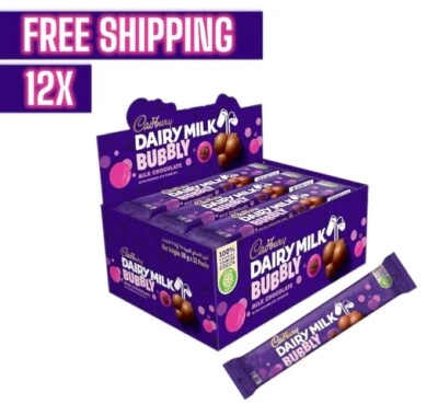 Cadbury DAIRY MILK BUBBLY Chocolate 12 X 28g كادبوري يابلي شوكولاتة - Image 1 of 4